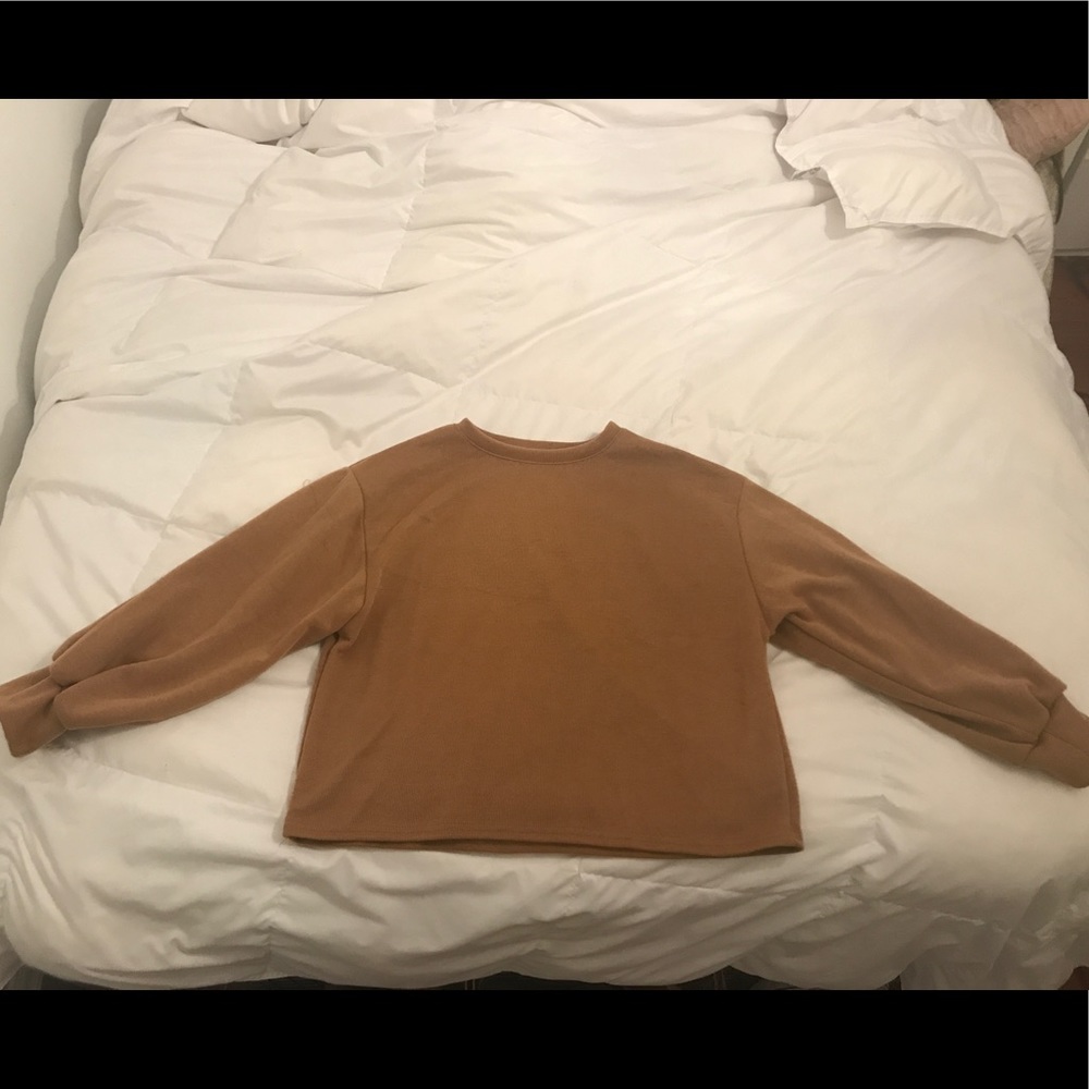 Brown crew neck
